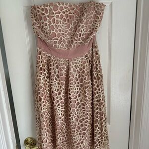 Elegant Pink and Cream Dress